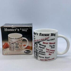 Vintage Regal Hunter's Excuse Coffee Mug Cup Hunting Deer Moved 10 Oz New In Box